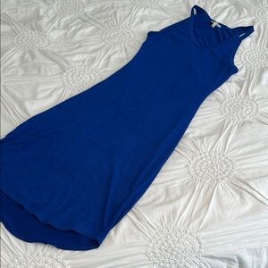 Aritzia Wilfred Free Blue Midi Dress